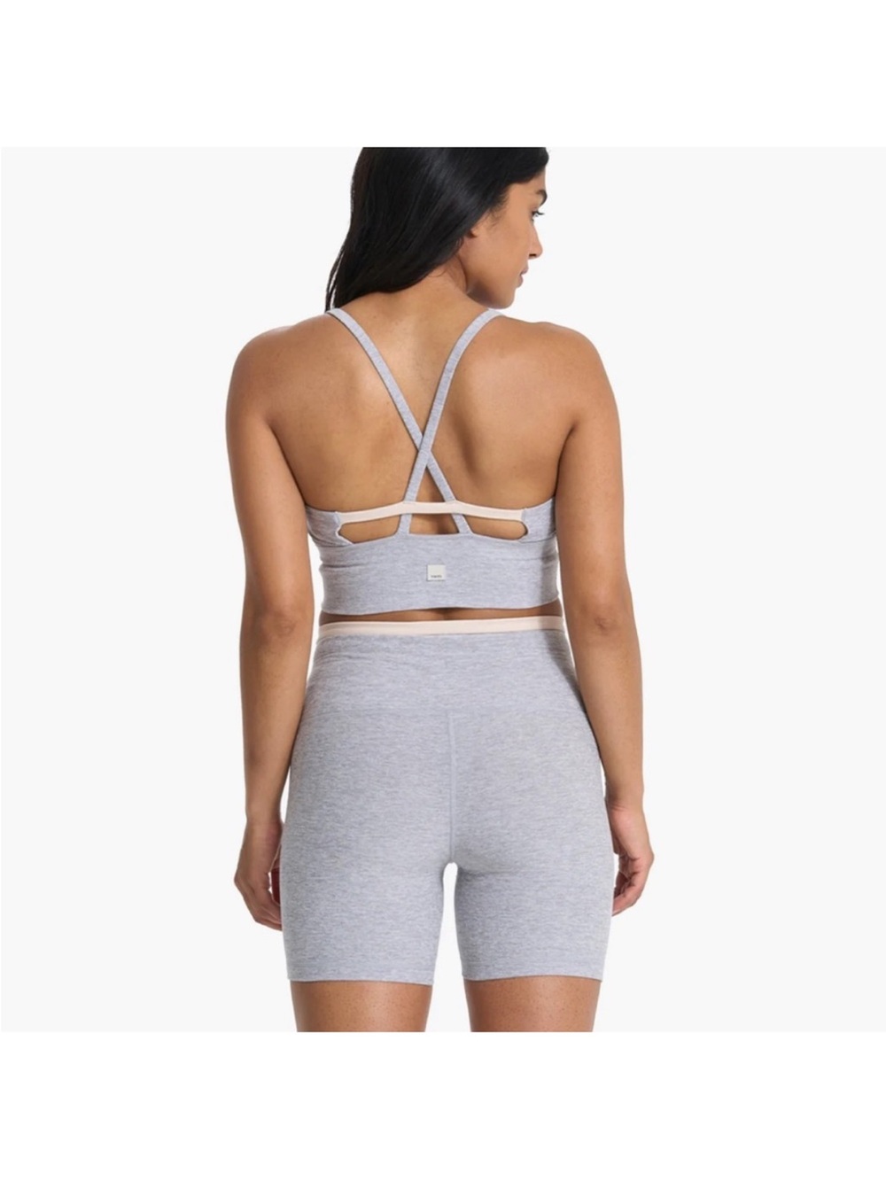 Vuori long line elevation bra heathered grey